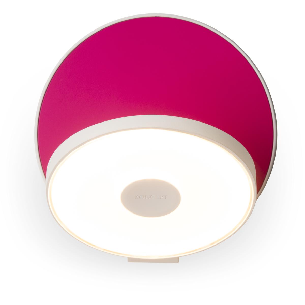 Koncept GRW-S-MWT-MHP-HW Gravy LED 4 inch Matte White with Matte Hot Pink Wall Sconce Wall Light, Hardwire